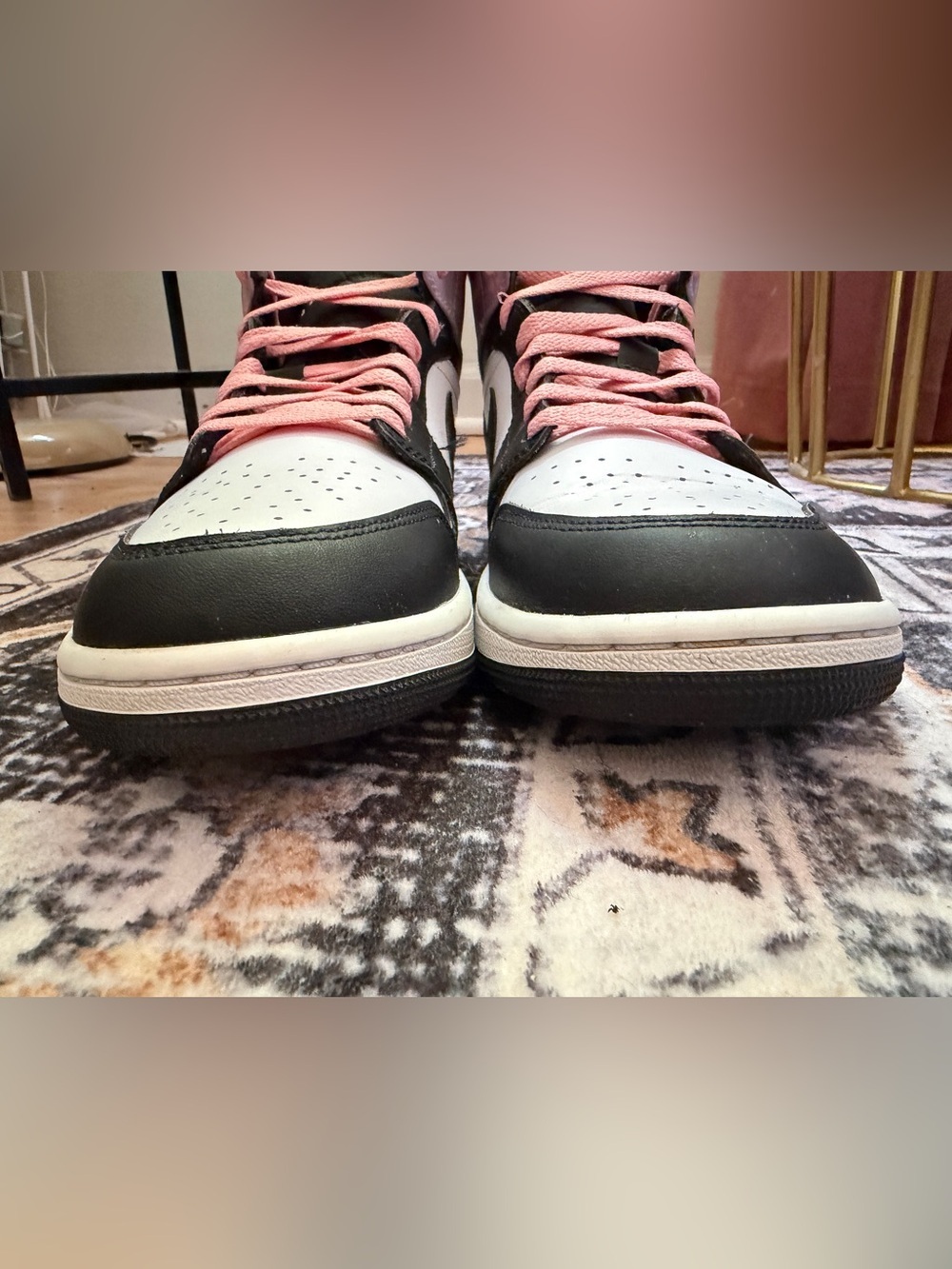 Nike Air Jordan 1 Mid SE Zen Master Black Bleach Coral Sneakers Men Size 10 - Picture 11 of 11